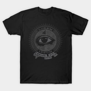 Lorem Ipsum Greek Text Graphic Design Secret Society Seal T-Shirt